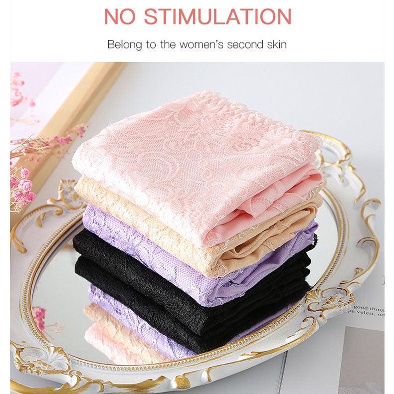Multi Quality 【】 panties women plus size 6XL breathable lace edge high waist abdomen no trace briefs Durable Reli... - Image 4