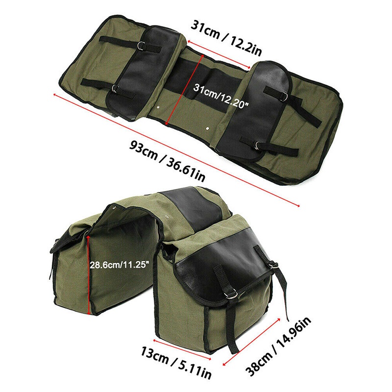Outdoor Fashion {FCC} Motorcycle Touring Saddle Bag Canvas Waterproof Panniers Style Casual