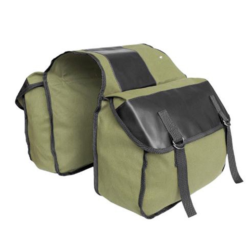 Outdoor Fashion {FCC} Motorcycle Touring Saddle Bag Canvas Waterproof Panniers Style Casual - Image 4