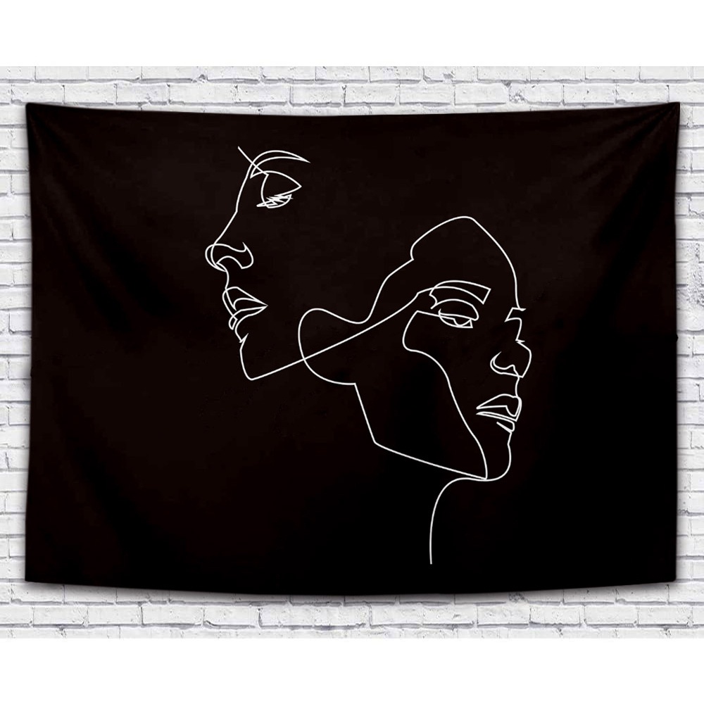 Purpose Durable Abstract Line Backdrop Wall Hanging Tapestry Home Deoration Black White Simple Decorations Li Quality - Image 4