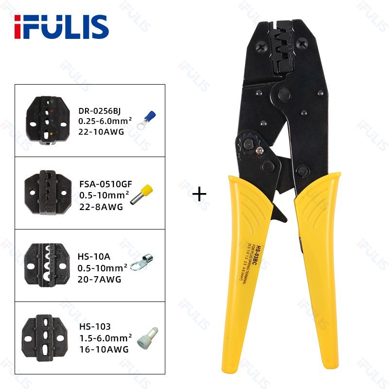 Heavy DIY HS-03BC Crimping pliers jaws kit package plug tube insuated non-insulated cap terminals clamp tools Hardware - Image 3