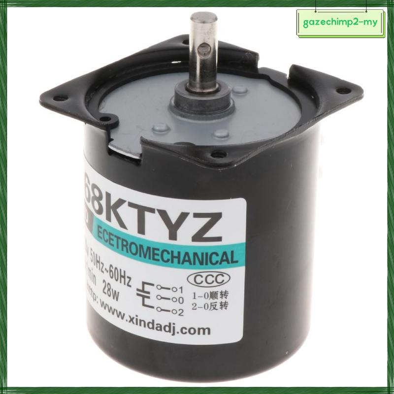 Must Durable 220V AC Motor Low Speed Mini Gearbox 28W 50Hz-60Hz Electric High-Torque Geared Permanent Magnet Synchron... - Image 4