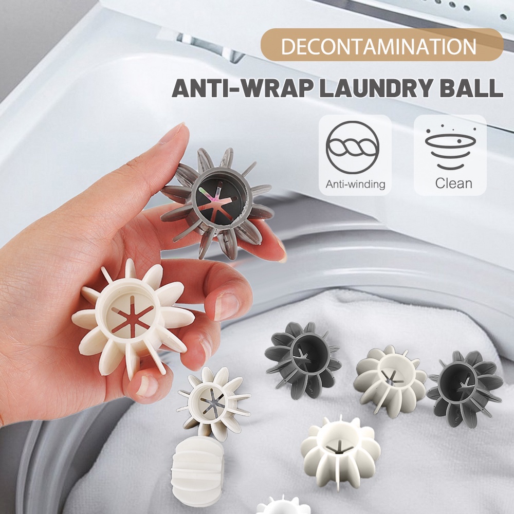 Essential Durable Anti-winding Silicone Laundry Ball Washing Machine Clothes Hair Removal Balls Strong Decontaminatio... - Image 3