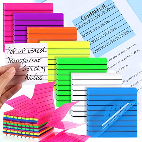 Reliable Quality 1 Pc Colorful Transparent Convenience Stickers Horizontal Index Marker Sticky Notes Self Adhesive Multi - Image 3