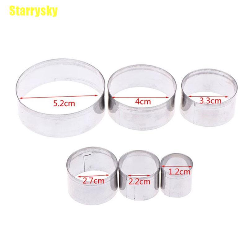 Essential Durable 6Pcs Round Shape Mold Mousse Ring Stainless Steel Cake Cutter Bake Ware Quality - Image 3