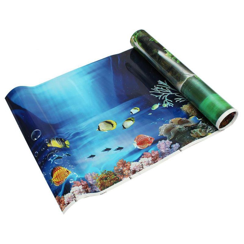 Quality Essential PVC Double Side Fish Tank Wall Poster Decoration 3D Aquarium Background Decor Ocean Painting Sticke... - Image 5