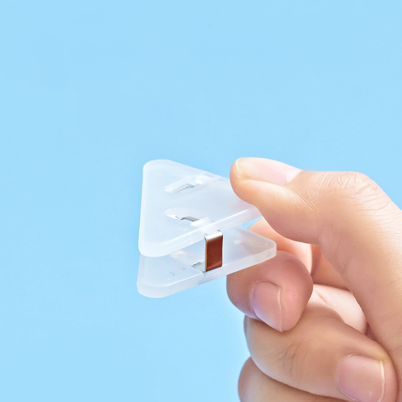 Versatile Purpose 5PC / Barrel Creative 90° Triangular Corner Plastic Folder Colorful Triangle Paper Clips Scrapbook... - Image 4