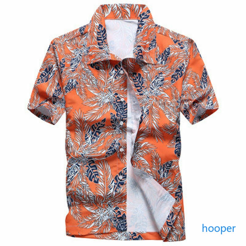 Multi Reliable Hawaiian Baju Kemeja Beach Lelaki T Shirt Men Floral Short Sleeve Lapel Slim Summer Casual Have - Image 2