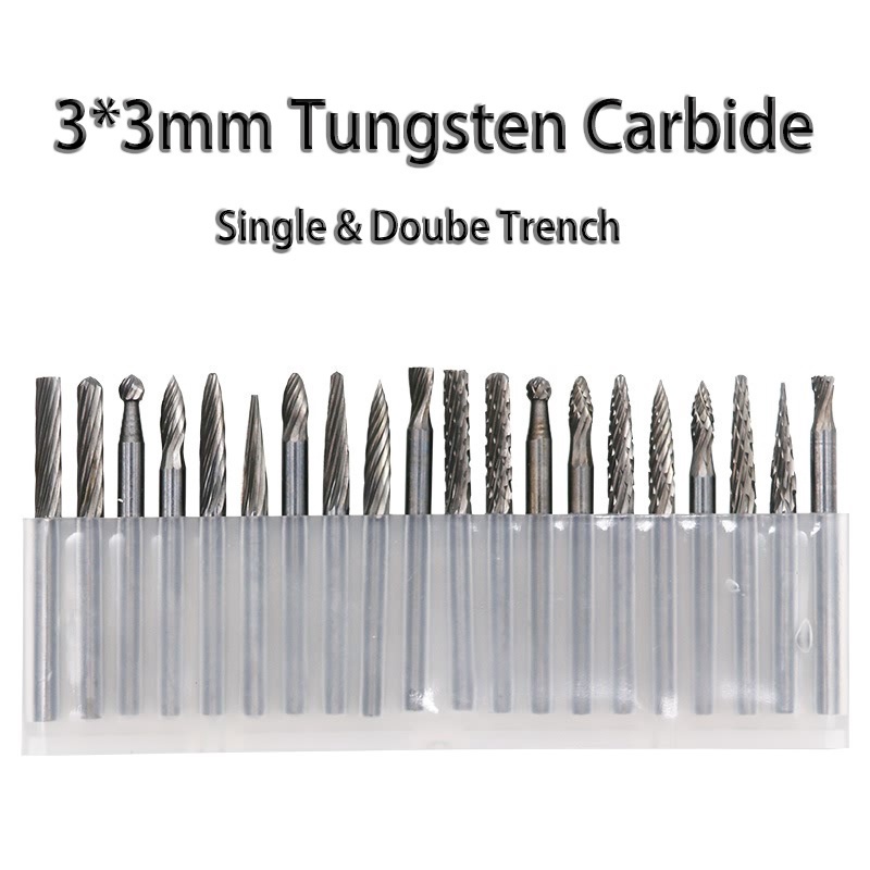 Hardware Duty 3*3mm Long Tungsten Carbide Burr Mata Rotary Porting Tool Woodworking Carving Engraving - Image 4