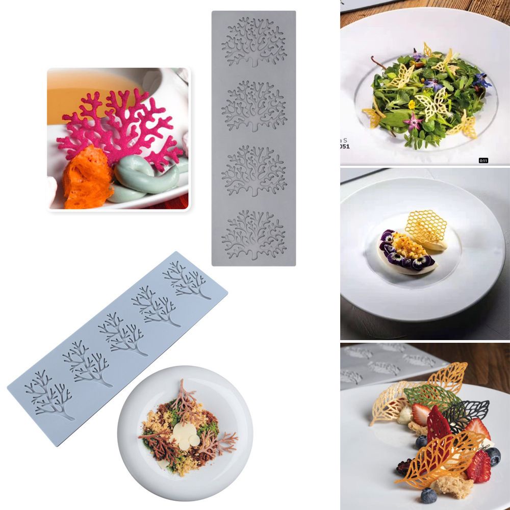 Multi Durable ESPOIR Coral Shape Silicone Mold Cake Decorating Chocolate Stencil Sea Grass Leaves Fondant Lace Premium - Image 5