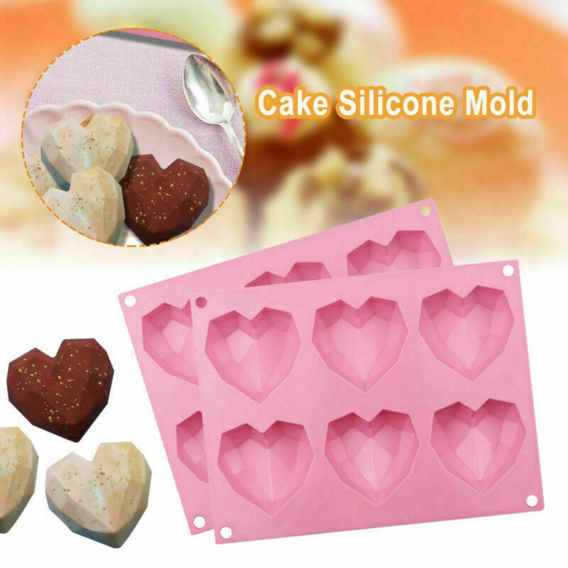 Multi Premium 3D 6-Cavity Soap Mold Silicone Craft DIY Cake Making Mould Love Heart Shaped Bakeware Chocolate Ice Jel... - Image 4