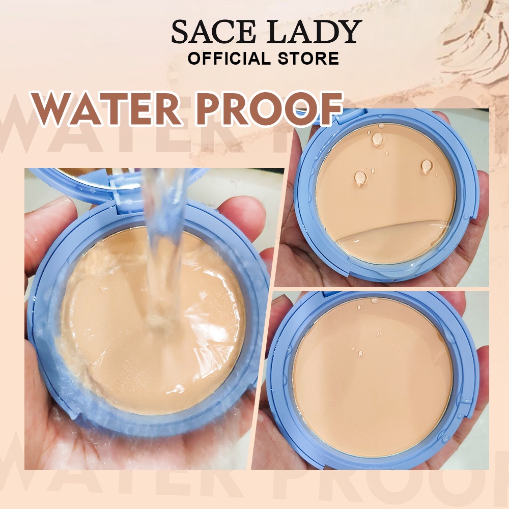 SACE LADY Waterproof Face Makeup set Flawless Foundation+Compact Powder Kit