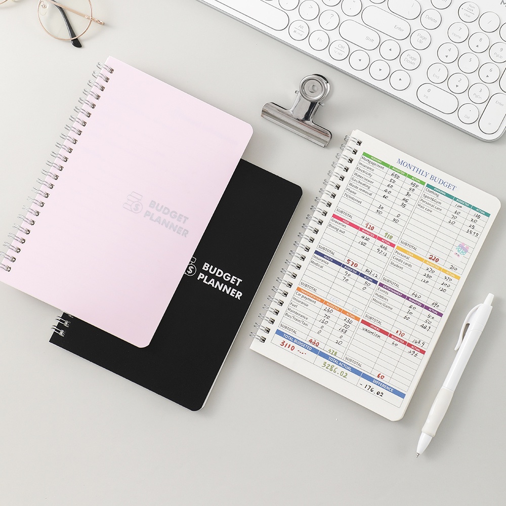 Imoda1pc 2024 Budget Planner Ins Style Monthly/Weekly Budget Plan Coil Planner Book School Office Stationery