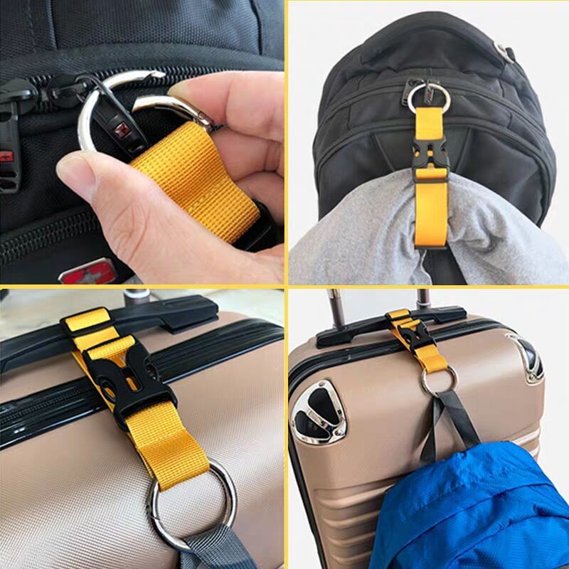 Luggage External Strap Multifunctional Backpack Elastic Buckle Portable Suitcase Trolley Case Multi-Luggage Holder RP5H