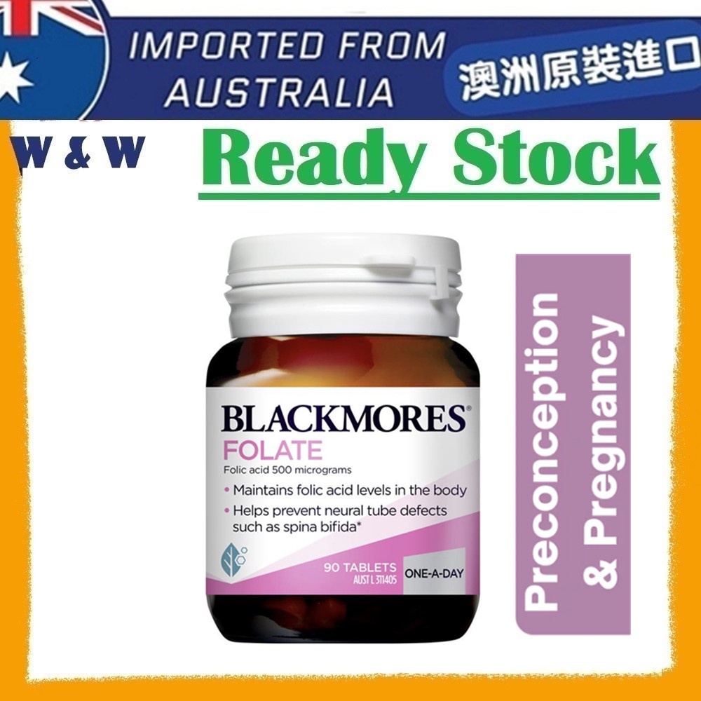 [AUS Import EXP 04/2027] Blackmores Folate Folic Acid 500mcg ( 90 Tablets ) Conceive & Pregnancy Supplement