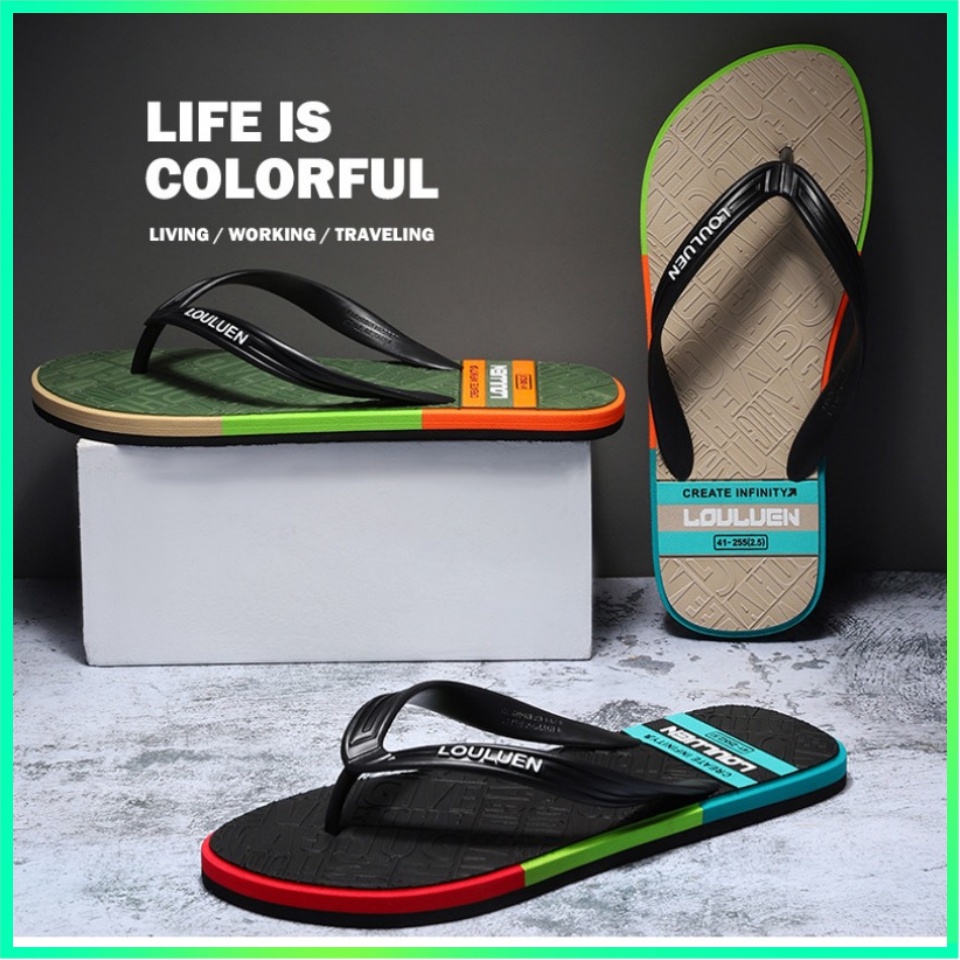 new Korean lightweight anti slip selipar lelaki men Wanita outwear Colorful / PVC strap fashion Causal beach slippers men women/ Internet celebrity Comfort sandal men women/人字拖鞋男女凉鞋