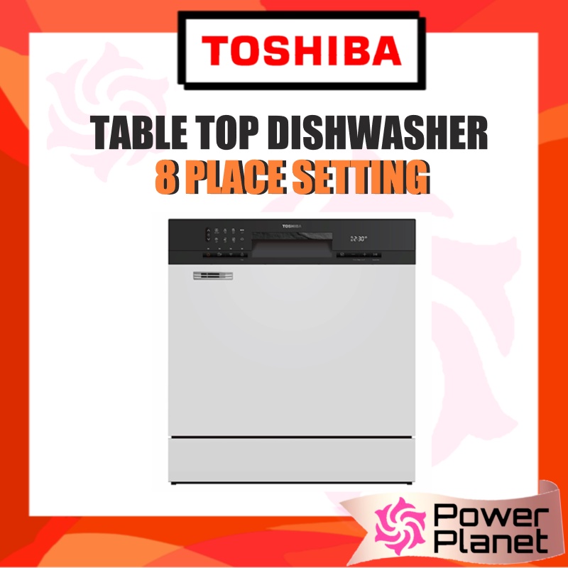 Toshiba Dishwasher DW-08T3(S)-MY table top 8 Place settings DW08T3SMY Turbo Heat Drying