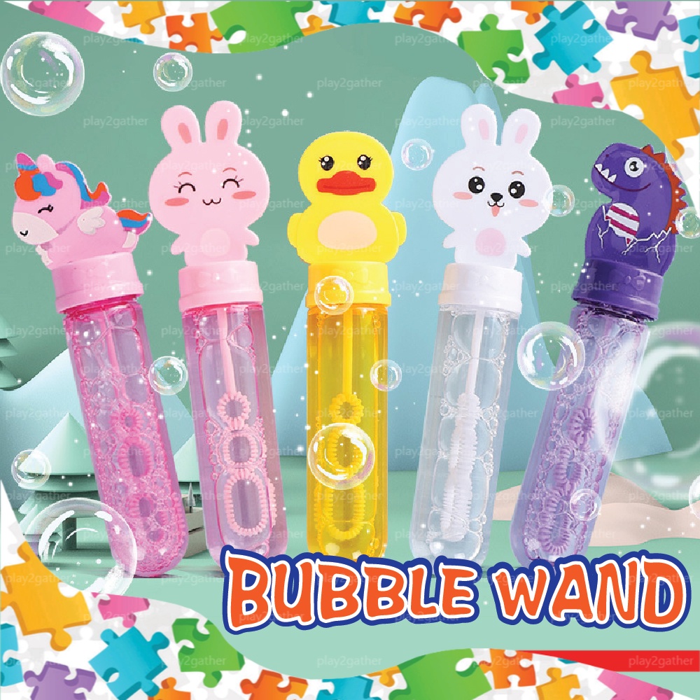 Bubble Wand Cute Design Bubble Wand Dino Unicon Dolphin Space Fire Truck Army 1 set 3pcs Bubble Water Toy *Ready Stock*