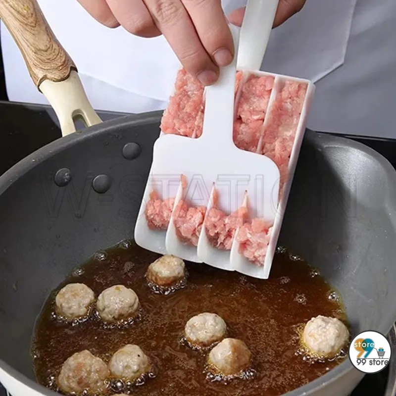 HS Quadruple Triple Meatball Maker Set / Shrimp Fish Meat Rice Ball Mold / Fried Food Fast Processing Tools / Multi
