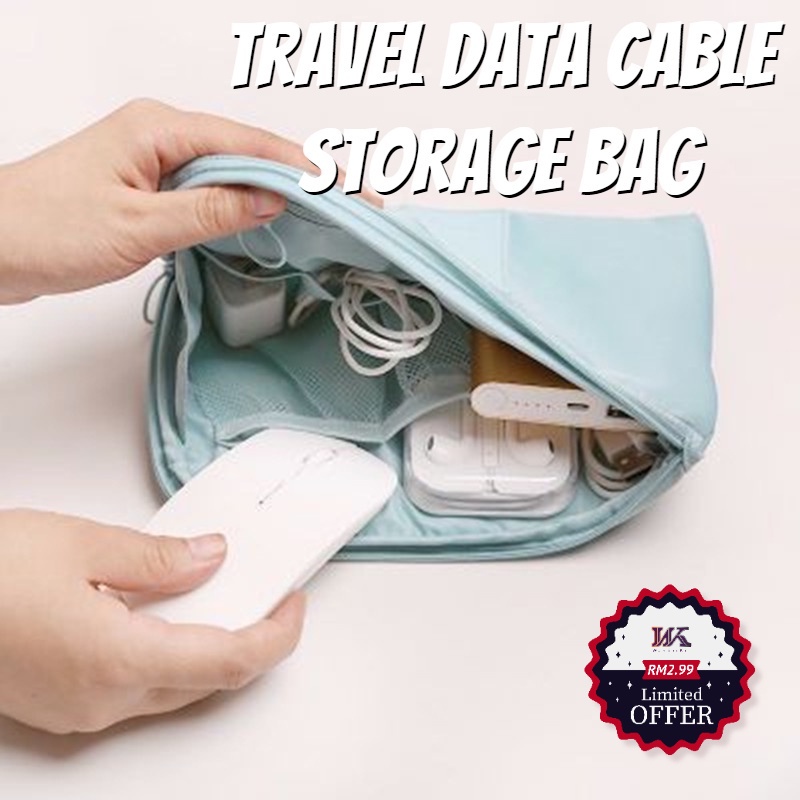 【LimitedOffer】Colorful Travel data cable storage bag, earphone storage box, mini portable charger, electronic products, digital bag, customizable