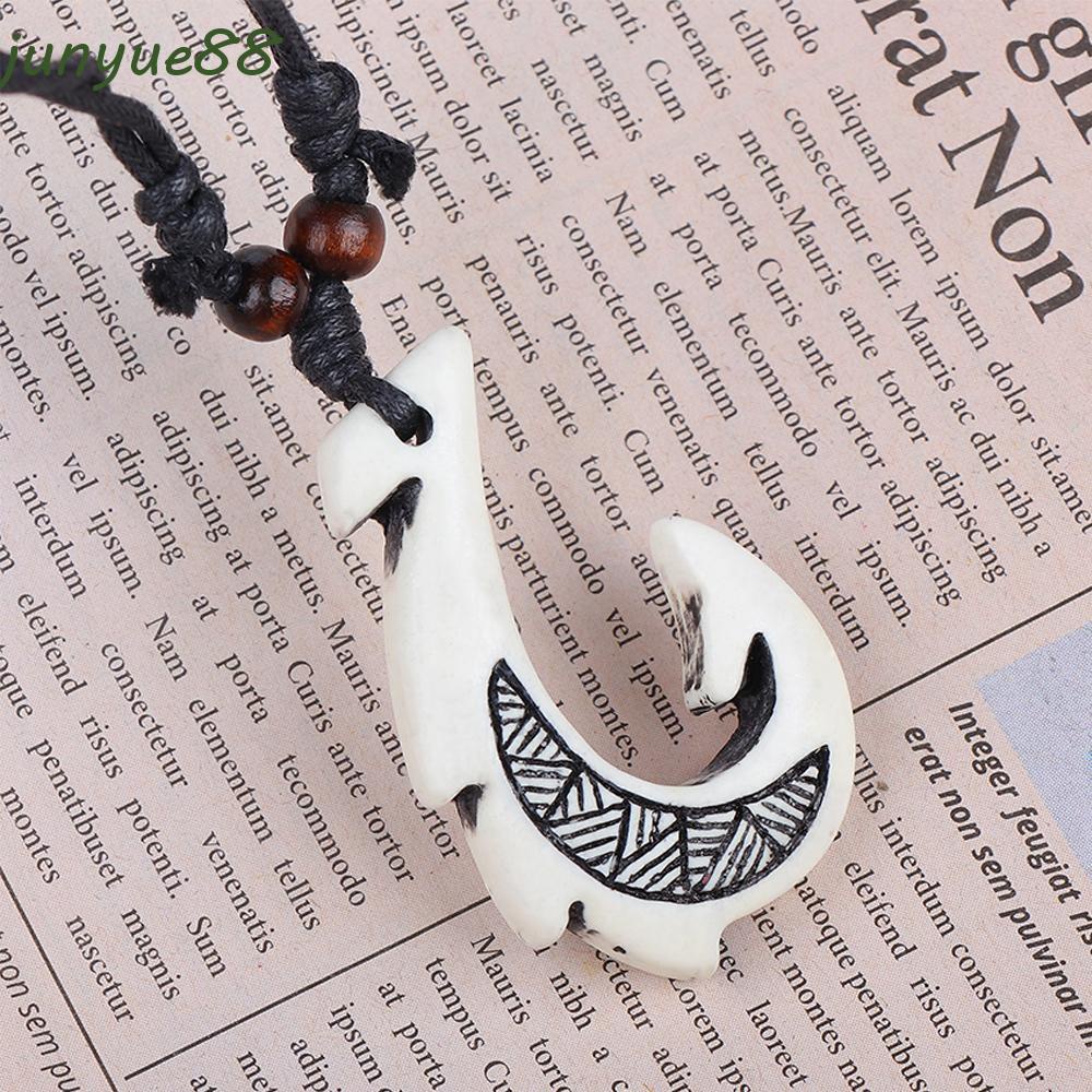 JUNYUE DIY Jewelry Wax Maori White Tribal Hawaiian Ethnic Pendant Necklace