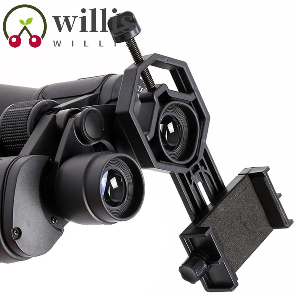 WILLIS Cellphone Adapter Mount Black Spotting Scope Holder Telescope Clip Metal/ABS Microscope Bracket