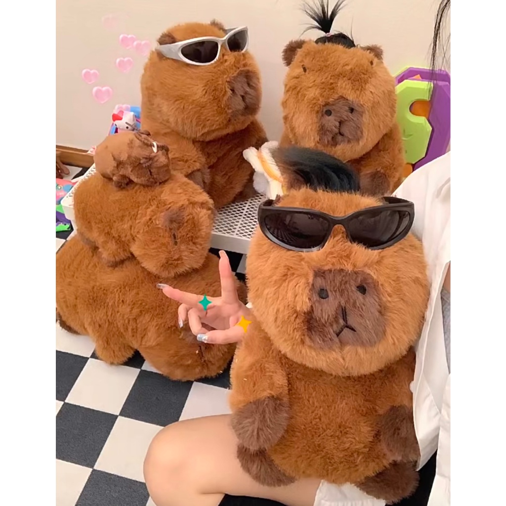 Durable Versatile 【现货】Little Red Book Same卡皮巴拉 水豚Style Capybara Plush Toy Doll Ugly Cute Children... - Image 5