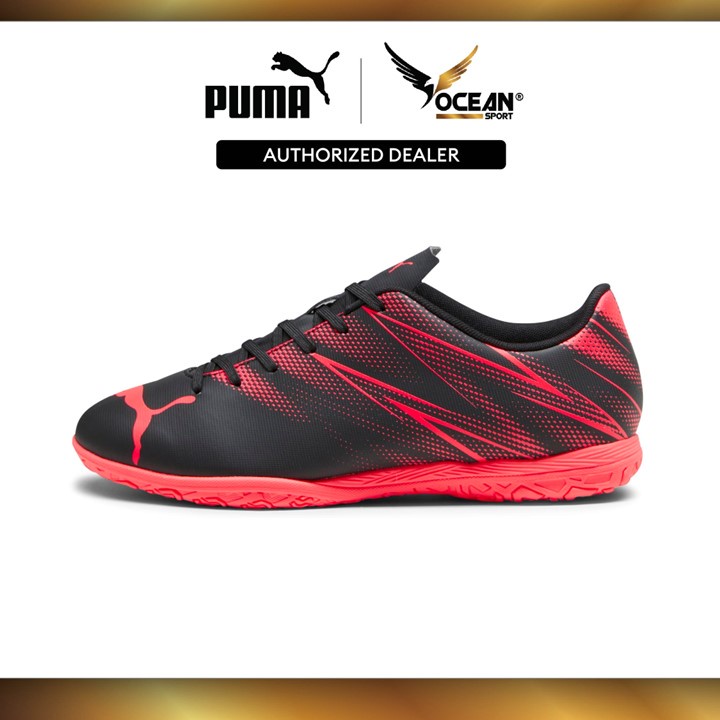 Puma ATTACANTO IT Men's Indoor Soccer Cleats Futsal Shoes (Black-Fire Orchid) 10747903