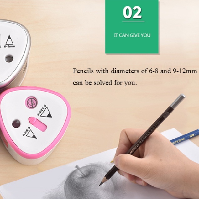 Premium Essential Tenwin Automatic pencil sharpener Two-hole Electric Switch stationery Home Office School Supplies-8004 - Image 5