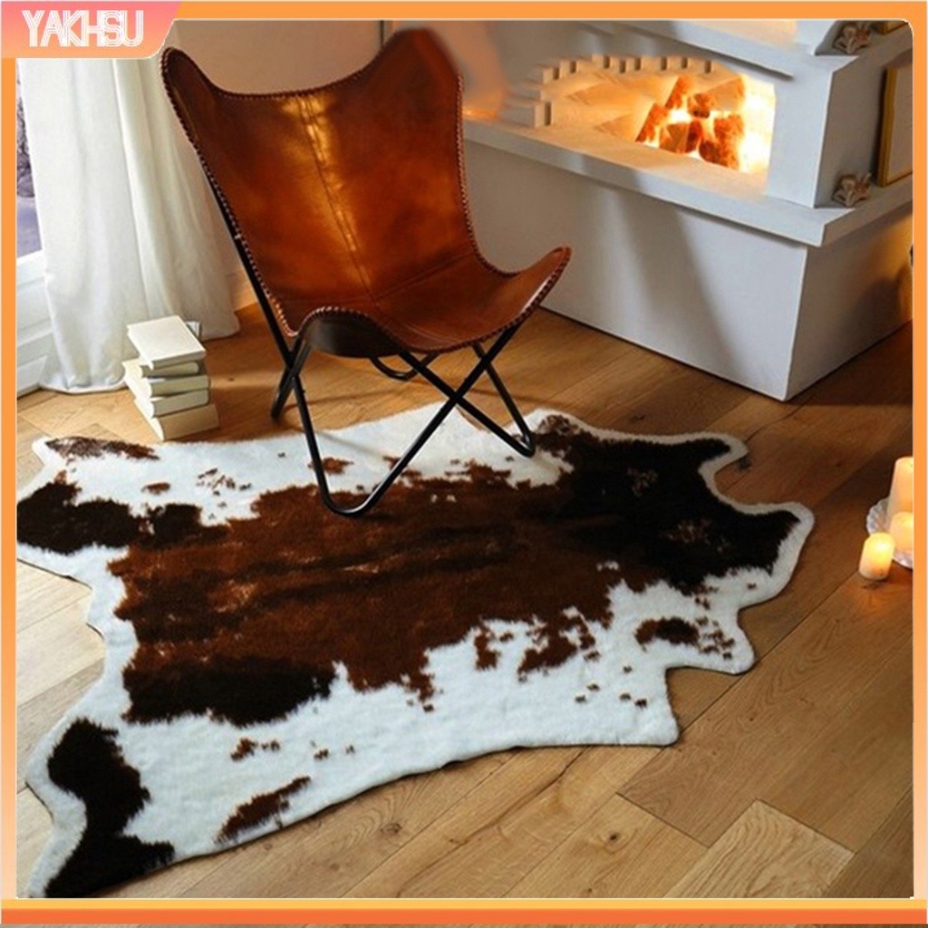 Reliable Quality (yakhsu) Cow Animal Print Home Decor Carpet Chair Throw Rug Anti-slip Living Room Lounge Mat Premium