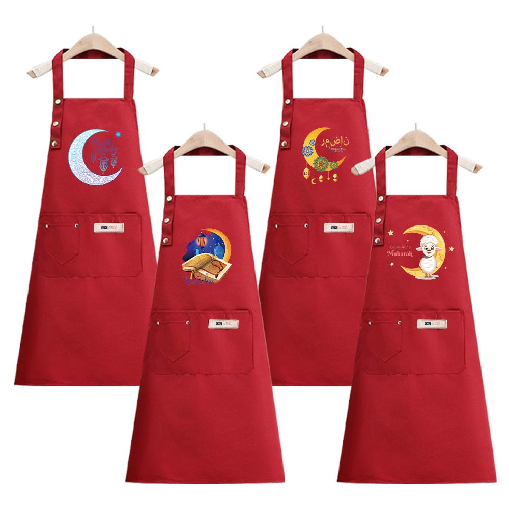 Ramadan Raya Apron water proof for woman carry Gardening apron clothing Moon Series