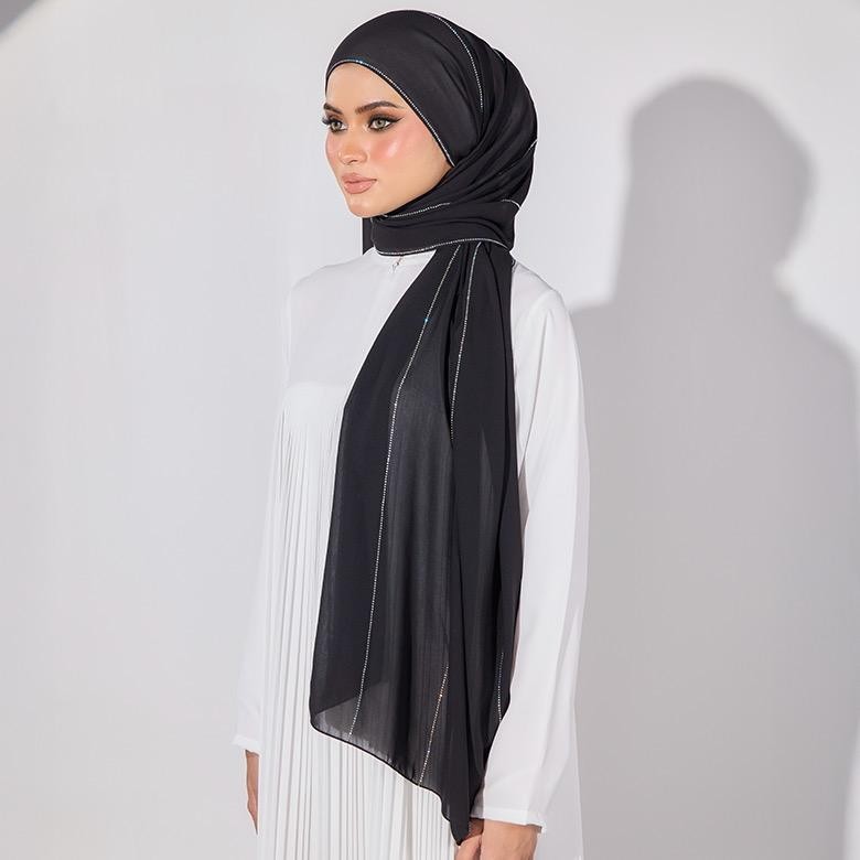 Maylea Shawl by Jieha Ghazali with Premium Rhinestone Embellished Hijab