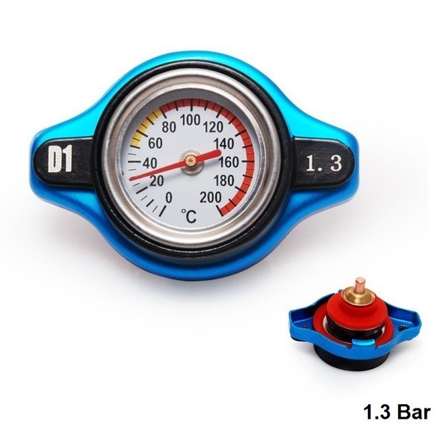 Multi Purpose D1 Spec Water Gauge Meter Radiator Cap+ Temp 0.9bar/1.1bar/1.3bar Have - Image 2