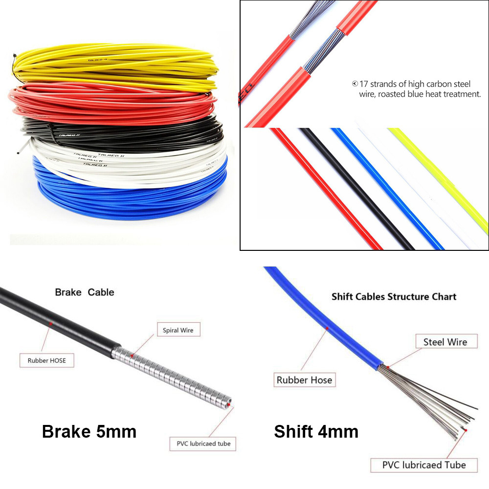 Essential Versatile CHINK 1/2/3m Brake Cables 4mm/5mm Derailleur Cable Shift Wire Line Pipe MTB Road Cycling Bike Pre... - Image 5