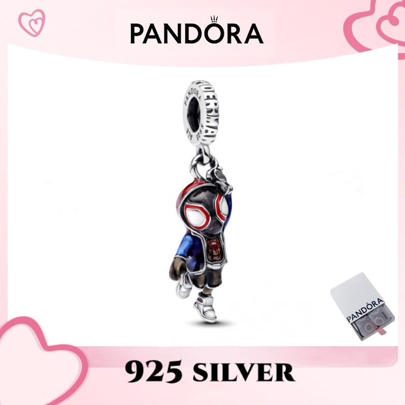 Latest Hot Selling 100% Authentic S925 Pure Silver Jewelry Bracelet with Pendant Bead Charm Marvel's Spider-Man Miles Morales Dangle Charm 793842C01