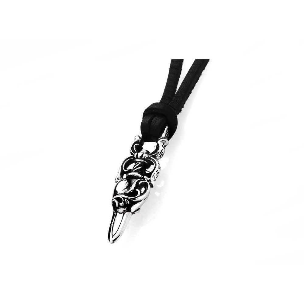 Chrome Hearts Dagger Heart Pendant Silver Unused