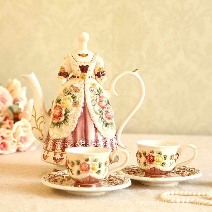 Fang Ya Kembali ke Perkahwinan Rakan Baiknya Eropah Victorian Rose Teko Teko Teko Kopi Periuk Teko Hiasan Rumah