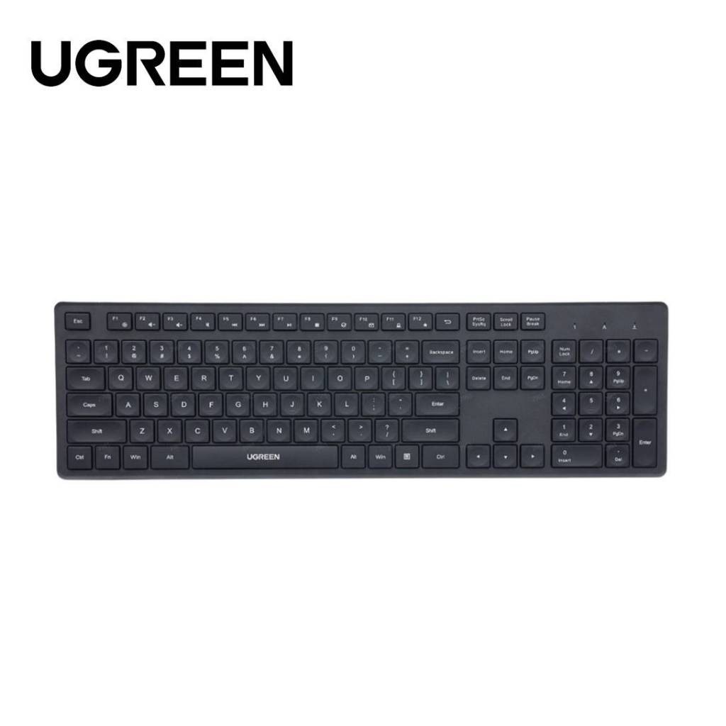 UGREEN UG-KU004-35735 Wireless Keyboard 2.4GHZ 104 Keys Concave Keycaps For Laptop / Pc With Aa Batt