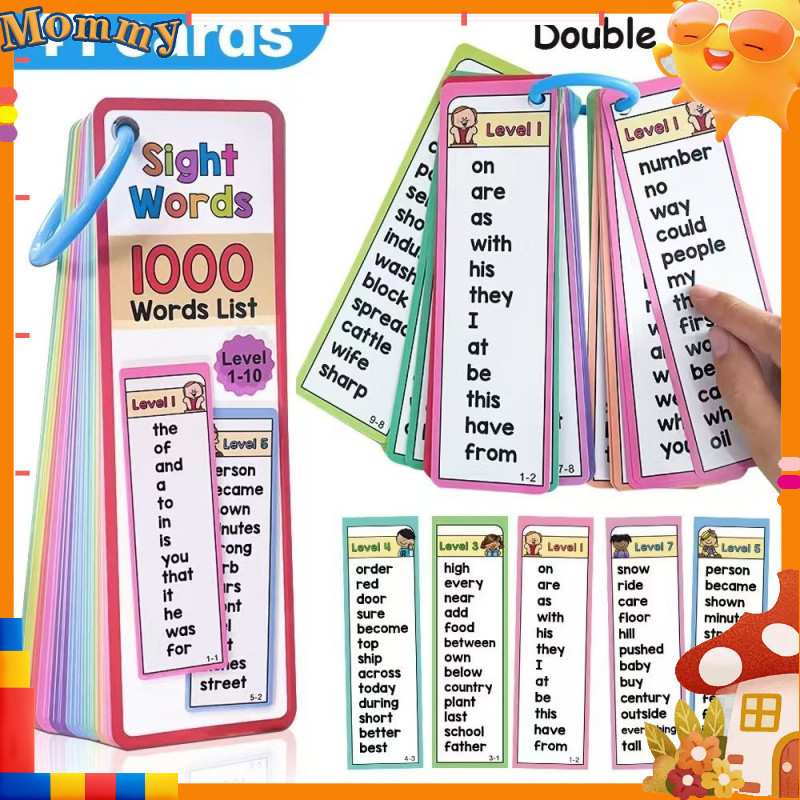 【?? Ready Stock】1000 English Sight Words Flashcards  41 cards  Dolch Sight Word,High Frequency Common Words,Memory Training Educational Toys for Kids,Sight Word Reading Games,Learning Toys,Montess