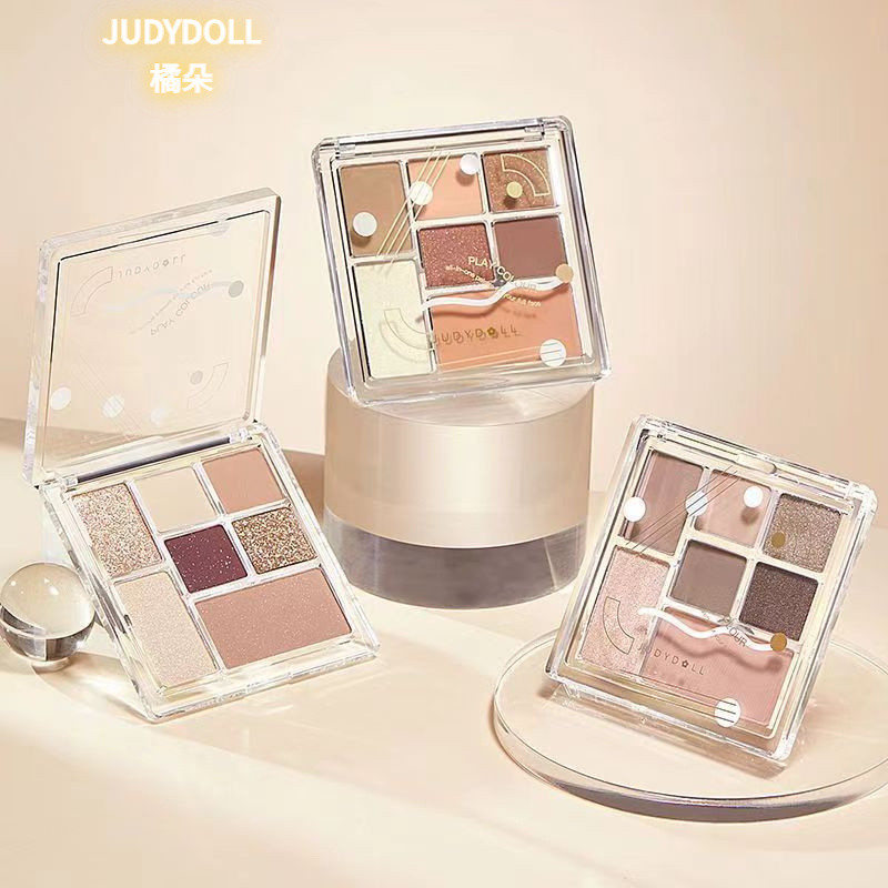 Judydoll Seven Color Eye Shadow Plate Jigsaw Puzzle Fun Dumb Bright Ground Color Powder Blusher Gao Guangnv 8.5g