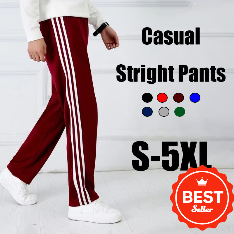 Seluar Lelaki S-5XL Tracksuit Men  Sport Pants Men Black Seluar Track Lelaki Elasticity Sweatpants Plus Size Long Pants Men