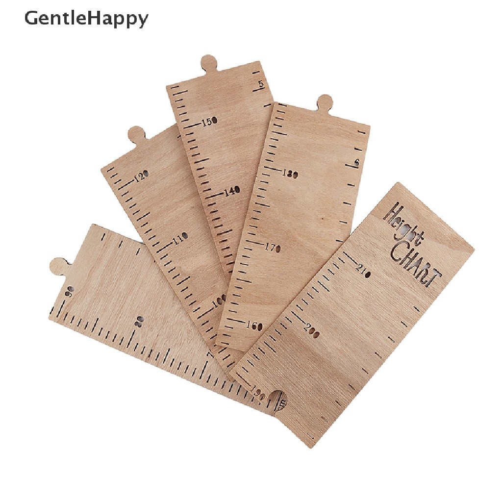 Durable Multi GentleHappy Nordic Wooden Kids Height Growth Chart Ruler Baby Children Gauge MY - Image 2