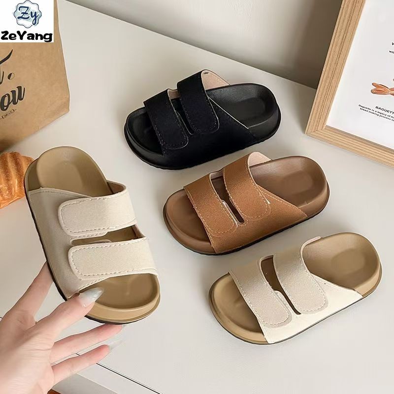 [ZY] Size 24-35 Ready Stock Children Casual Slippers Thick-Soled Beach Shoes Baby Fashion Sandals Slippers Flip-Flops All-Match Shoes Anti-Slip Waterproof Wear-Resistant Fast Shipping