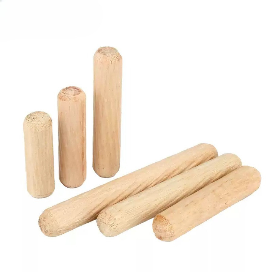 Round Wood Stopper Wood Nail Solid Wood Wood Stick Wood Tenon Twill Wood Stopper Round Wood Small Wood Pin Wardrobe Cabinet Connector M5/M6/M8/M10/M12 (KZS-Fast shipping)