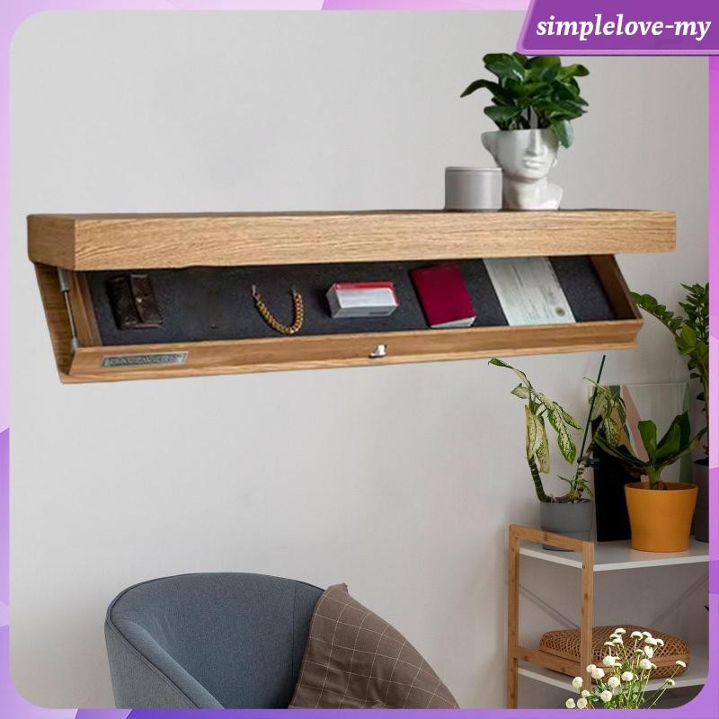 [SimpleloveMY] Shelf Storage Rack Modern Organizer Furniture Rustic Wall Mounted Drawer for Office Bedroom Small Space Dormitories