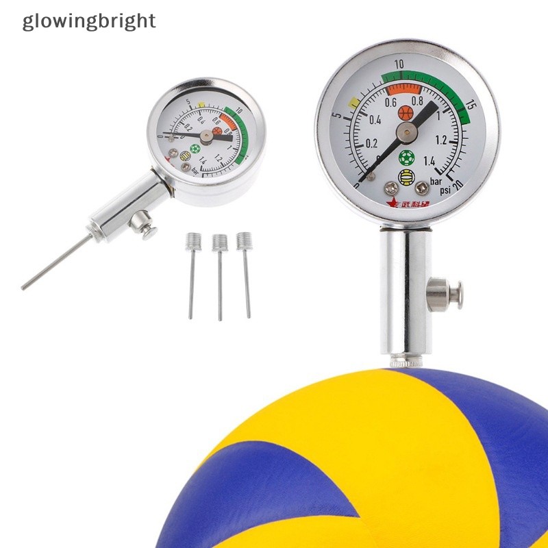 [glowingbright] Soccer Ball Pressure Gauge Air Watch Football Volleyball Basketball Barometers Gbt