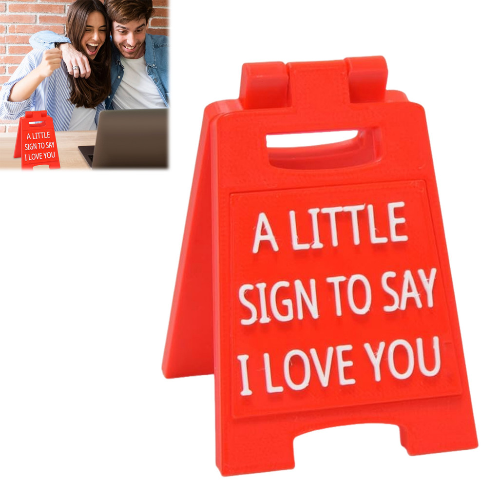 daminglack* Pla Desktop Sign I Love Table Sign Valentine's Day Mini Desk Decoration for Couple Gift Romantic Home Office Ornament for Boyfriend Girlfriend Set of 1/2/3/4 Pcs