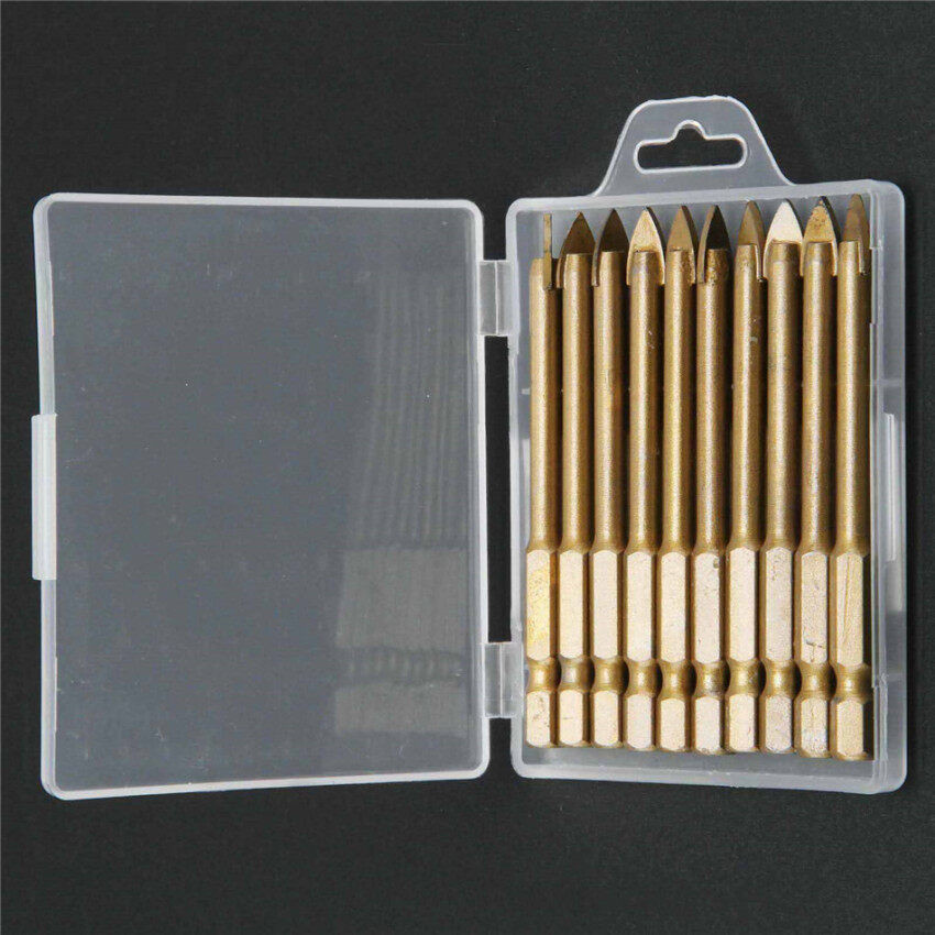 Craft Hardware Tungsten Carbide 6mm Spear Head Drill Bit 10PCS Glass Tile Mirror Ceramic Tool - Image 3