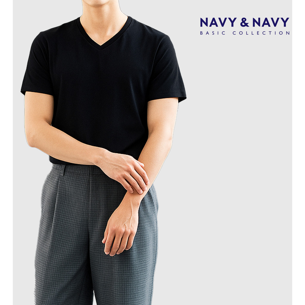 FOS x NAVY&NAVY MEN'S | COZYFIT V NECK BASIC TEE