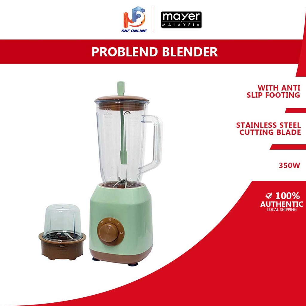 Mayer Mesin Pengisar Dengan Pengisar Kering - Blender Jar with Grinder 1.0L MMBL1023
